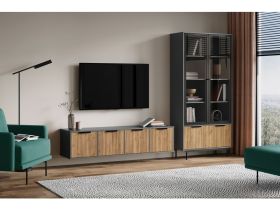 Витрина Леванте 2-97x205 Графитовый