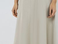 Длинная юбка А-силуэта, Бежевый