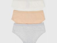 Трусы для девочек, 3 шт., Бежевый