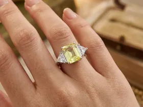 Кольцо из серебра с цитрином э0681кц02260367