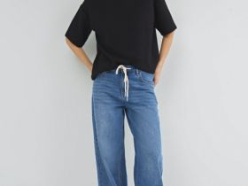 Поло с воротником на молнии, Черный