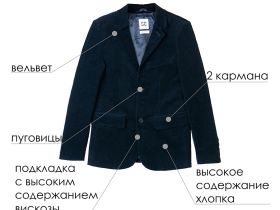 Вельветовый пиджак для мальчика