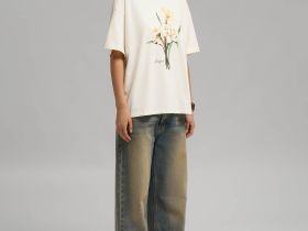 Свободная футболка из хлопкового джерси