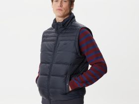 Мужской утеплённый жилет Lacoste с капюшоном