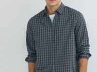 Рубашка в клетку, Серый