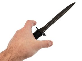 Тактический нож Mr.Blade Leshiy serrated blackwash, сталь AUS-8, рукоять Black Elastron