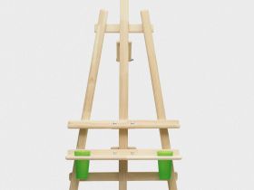 Мольберт Лира Малевичъ Комфорт (с дополнительной полкой и двумя стаканами)