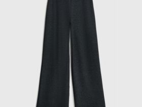 Широкие брюки из трикотажа, Серый