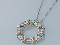 Подвеска из комбинированного золота с бриллиантами э4801пд05182700