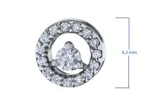 Подвеска из белого золота с бриллиантами э0901пд12161000