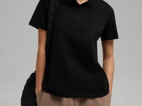 Поло прямого кроя из мерсеризованного хлопка