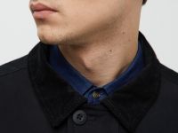 Утепленная куртка с вельветовым воротником