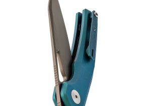 Складной нож Dr.Tech D4281BL, сталь M390, рукоять TC4, синий