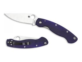 Складной нож Spyderco Military, сталь S110V, рукоять G10, темно-синий