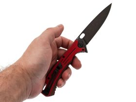 Складной нож НОКС Майор 80 Лет Победы, сталь VG10, рукоять G10, красный