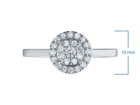 Классическое кольцо из белого золота с бриллиантами э0901кц05160500