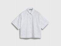 Рубашка из хлопка с вышивкой, Белый