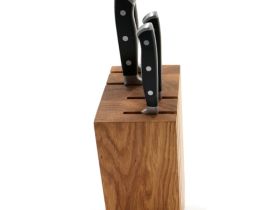 Подставка универсальная для 4 ножей Woodinhome, дуб