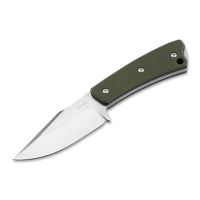 Нож с фиксированным клинком Boker Piranha, сталь 440C, рукоять G10, зеленый