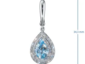Серьги из белого золота с топазами э4771сг06210422