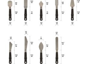 Мастихин "Мастер-Класс" №14, деревянная ручка 12,5 см, лезвие металл 9,2х5 см