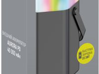 Портативное зарядное устройство TFN Aurora RGB 40 000 мАч Серое