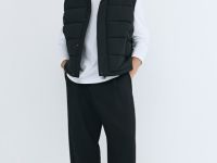 Утеплённый стёганый жилет, Черный