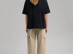 Футболка объемного кроя из хлопкового джерси