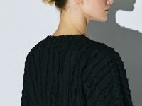 Кимоно из фактурной ткани с поясом, Черный