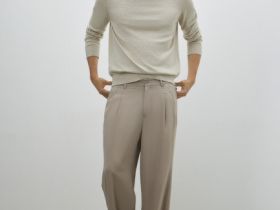 Брюки из вискозы, Бежевый
