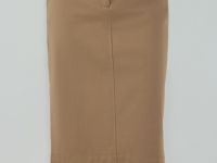 Прямая юбка миди из хлопка, Бежевый