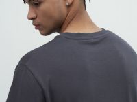 Футболка с текстовым принтом, Серый