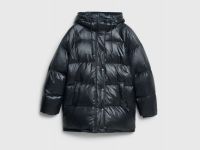 Пуховик с натуральным утеплителем, Черный