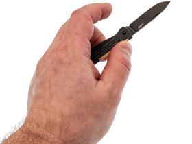 Складной нож Sanrenmu PT611-SB, сталь 12C27, рукоять нержавеющая сталь, черный