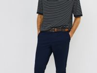 Базовые брюки-чиносы из твила, Синий