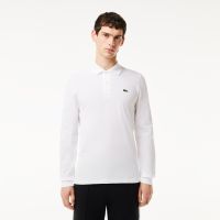 Мужское поло Lacoste L.12.21 классического кроя с длинным рукавом