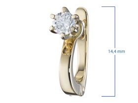 Серьги из желтого золота с бриллиантами э0301сг05091100