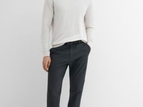 Брюки-чиносы с ремнём, Серый