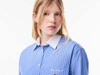 Платье - поло Lacoste в полоску с длинным рукавом и поясом