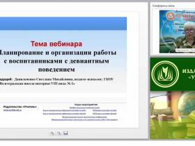 Планирование и организация работы с воспитанниками с девиантным поведением