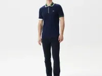 Мужское хлопковое поло Lacoste стандартного кроя