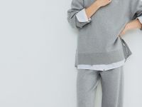 Джемпер с воротником-стойкой на молнии, Серый