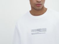 Футболка с текстовым принтом, Белый