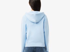 Женская флисовая толстовка Lacoste с капюшоном на молнии