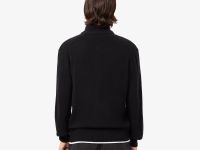 Мужской шерстяной свитер Lacoste на молнии с высоким воротом