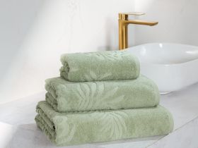 Полотенце махровое Tropico, зеленое