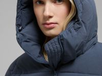 Пуховик с воротником-стойкой и съемным капюшоном