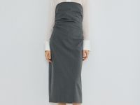 Платье-бюстье со съёмными бретелями, Серый