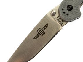 Нож складной Ontario RAT-1, сталь Aus-8, Satin, рукоять термопластик GRN, gray