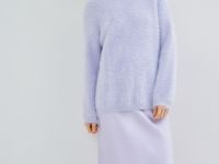 Джемпер из пушистой пряжи, Фиолетовый